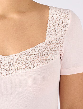 T-shirt manches courtes maille pur coton peigné - Damart