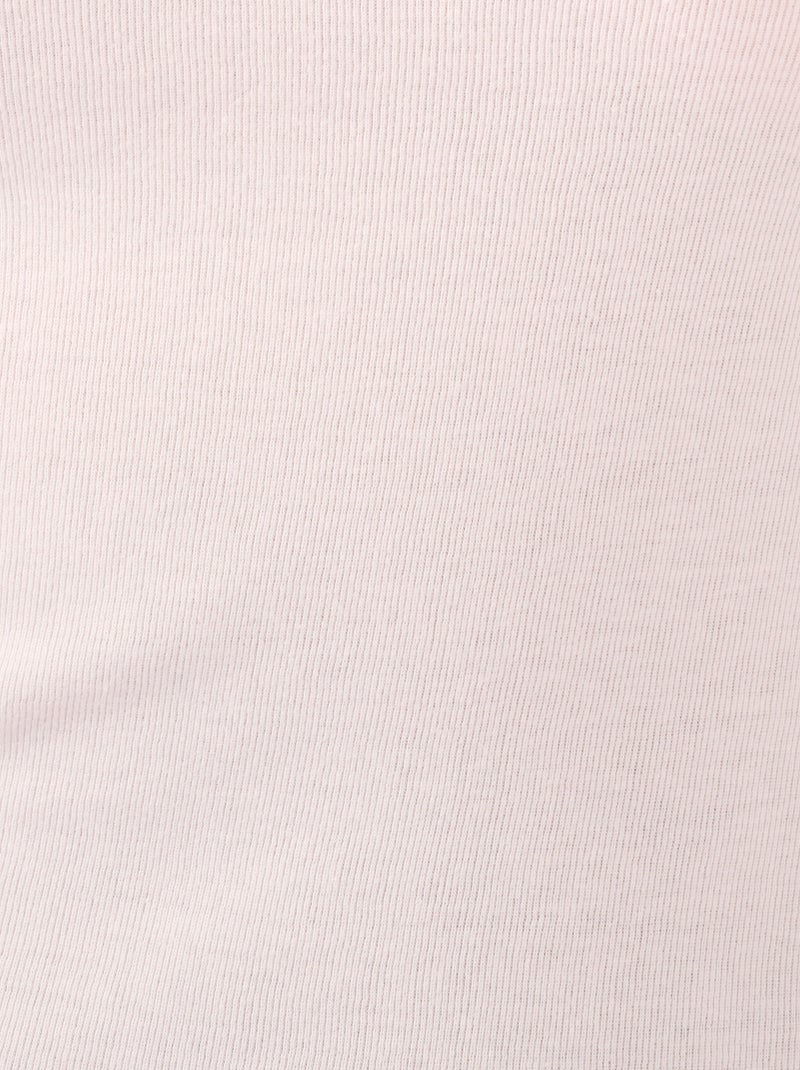 T-shirt manches courtes maille pur coton peigné - Damart Rose - Kiabi