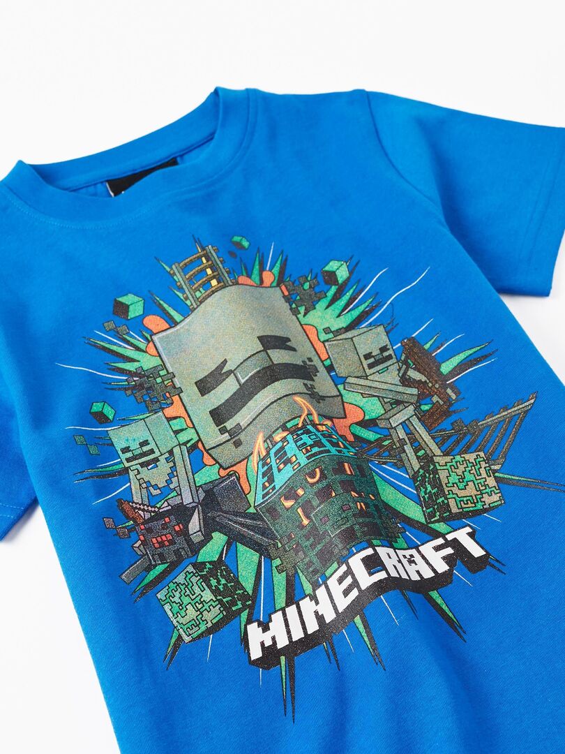 T shirt manches courtes minecraft Zippy Bleu Kiabi 9.99