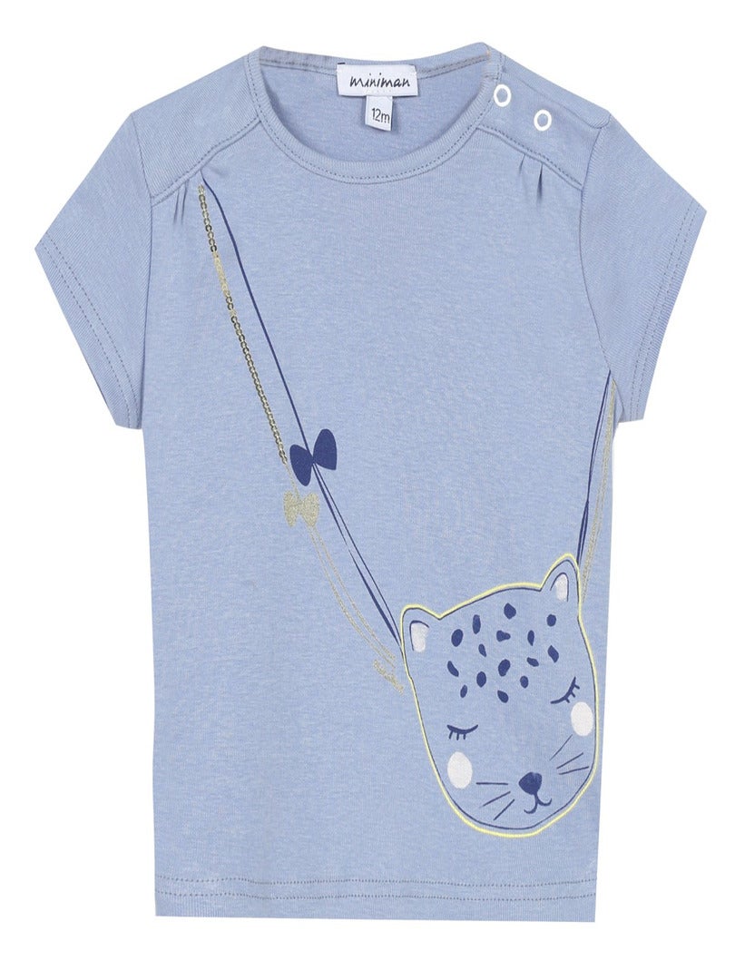 T-shirt Homme Finisterre Gris à Pois, Manches Courtes – Taille M, Coton Bio