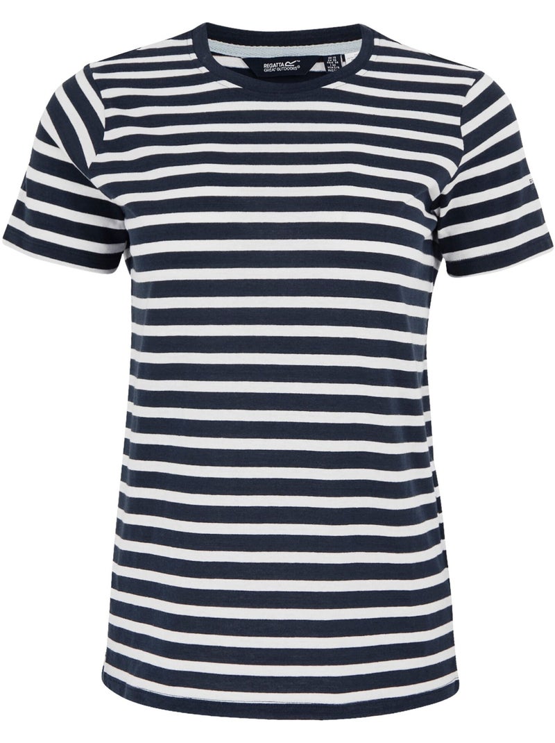 T-shirt manches courtes motif/style à rayures bayletta - regatta Bleu Blanc - Kiabi