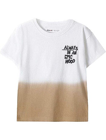 T-shirt manches courtes motif/style dip-dye - minoti