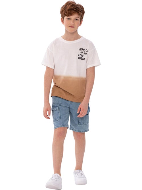T-shirt manches courtes motif/style dip-dye - minoti - Kiabi T-shirt manches courtes motif/style dip-dye - minoti - Kiabi