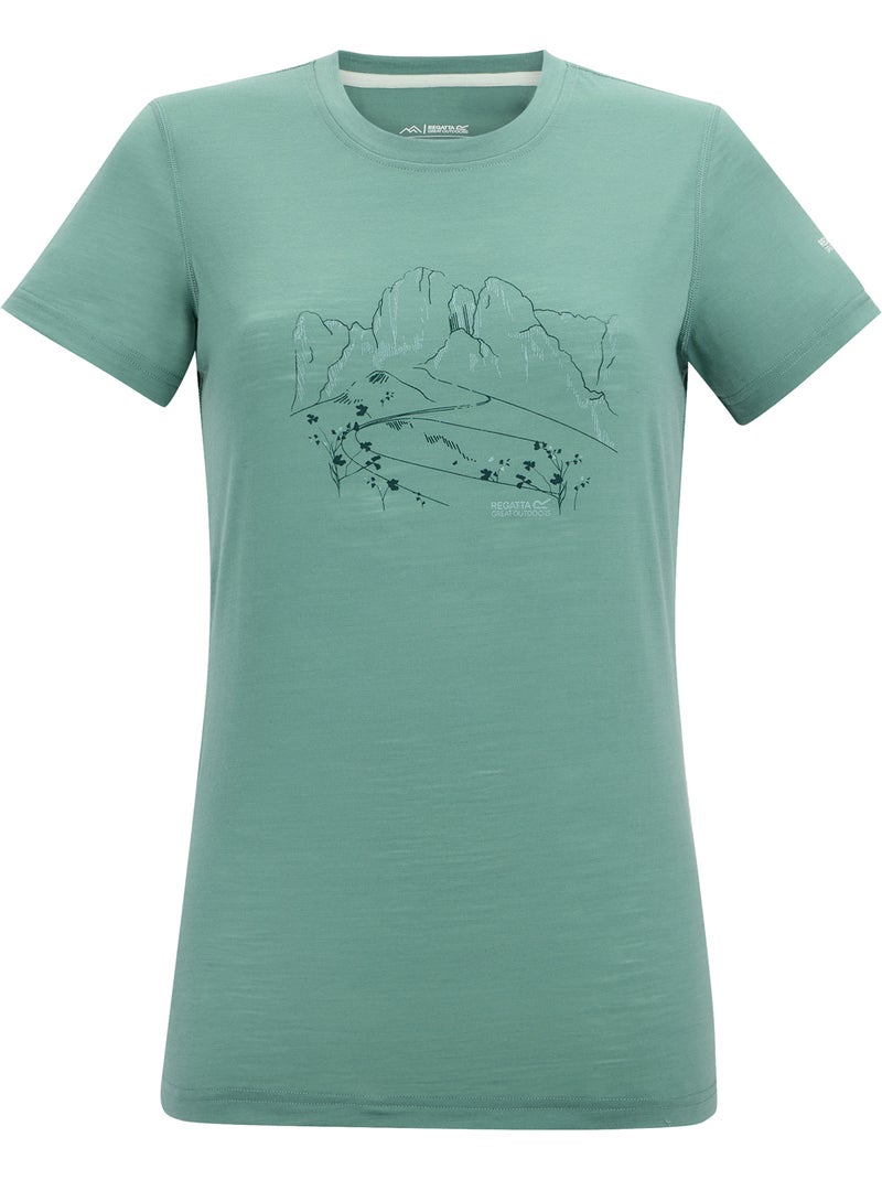 T-shirt manches courtes motif/style imprimé escade - regatta Turquoise - Kiabi