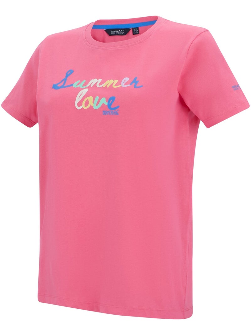 T-shirt manches courtes motif/style imprimé filandra - regatta Vieux rose - Kiabi