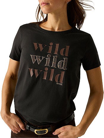 T-shirt manches courtes motif/style imprimé léopard filandra wild - regatta