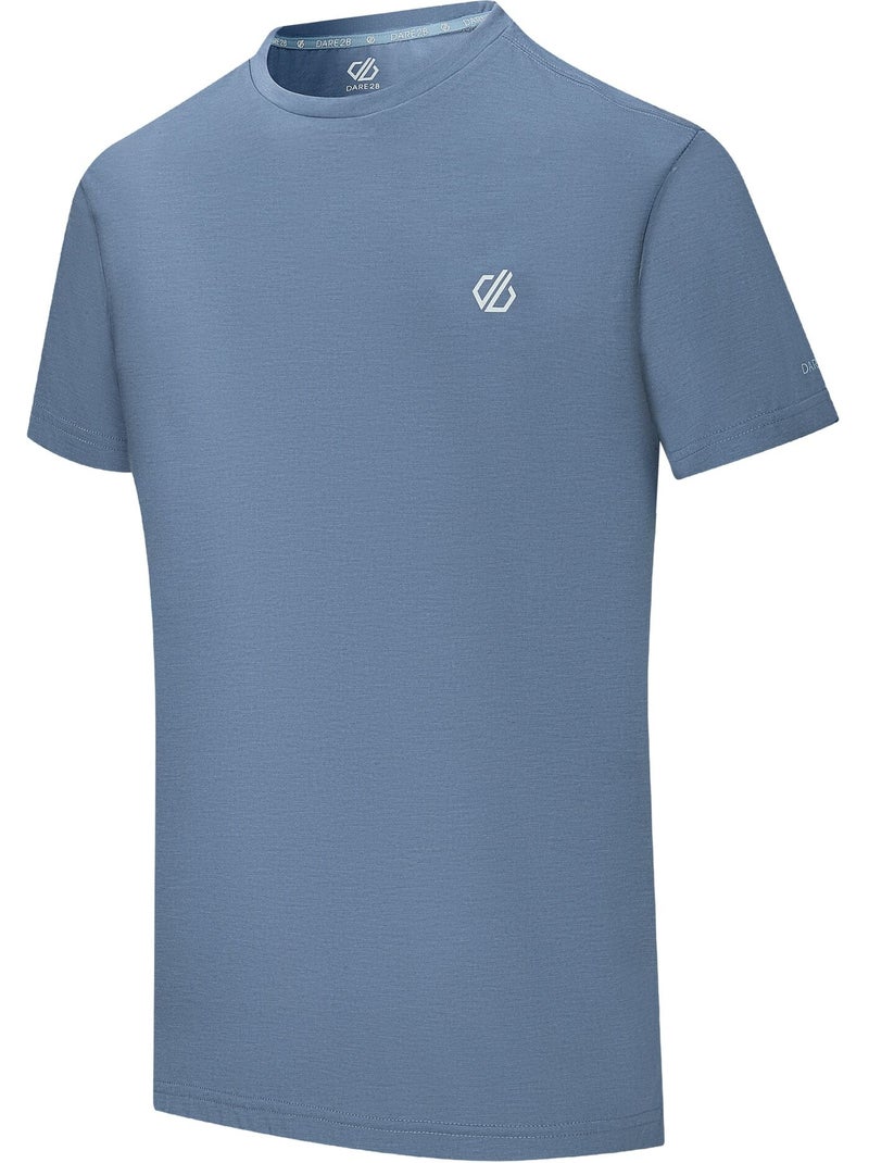 T-shirt manches courtes motif/style logo agile - dare 2b Bleu gris - Kiabi