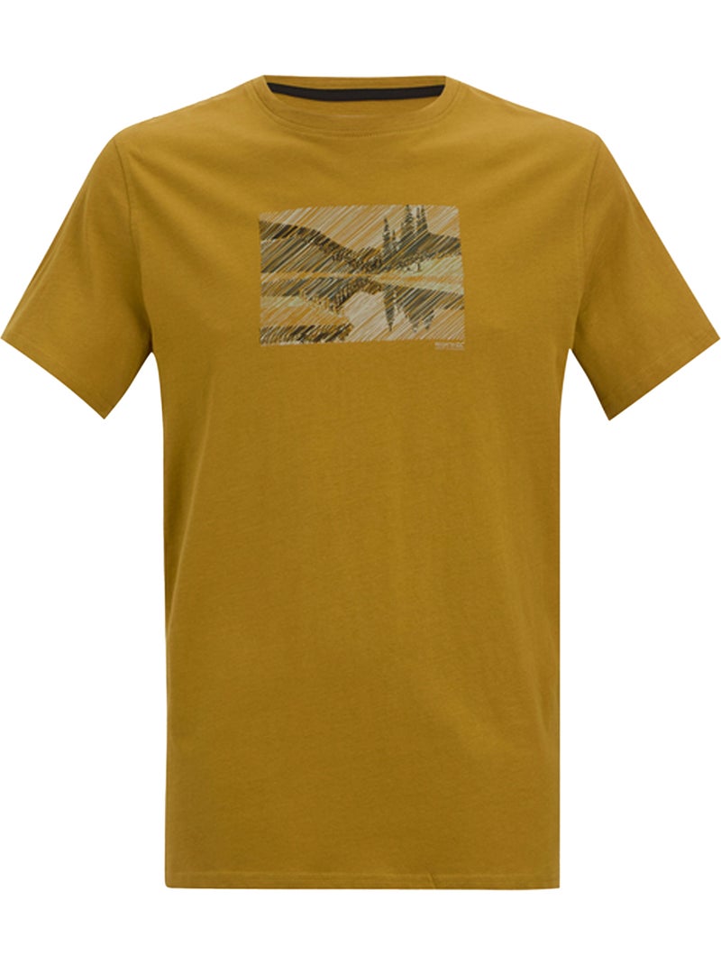 T-shirt manches courtes motif/style paysage breezed - regatta Jaune foncé - Kiabi