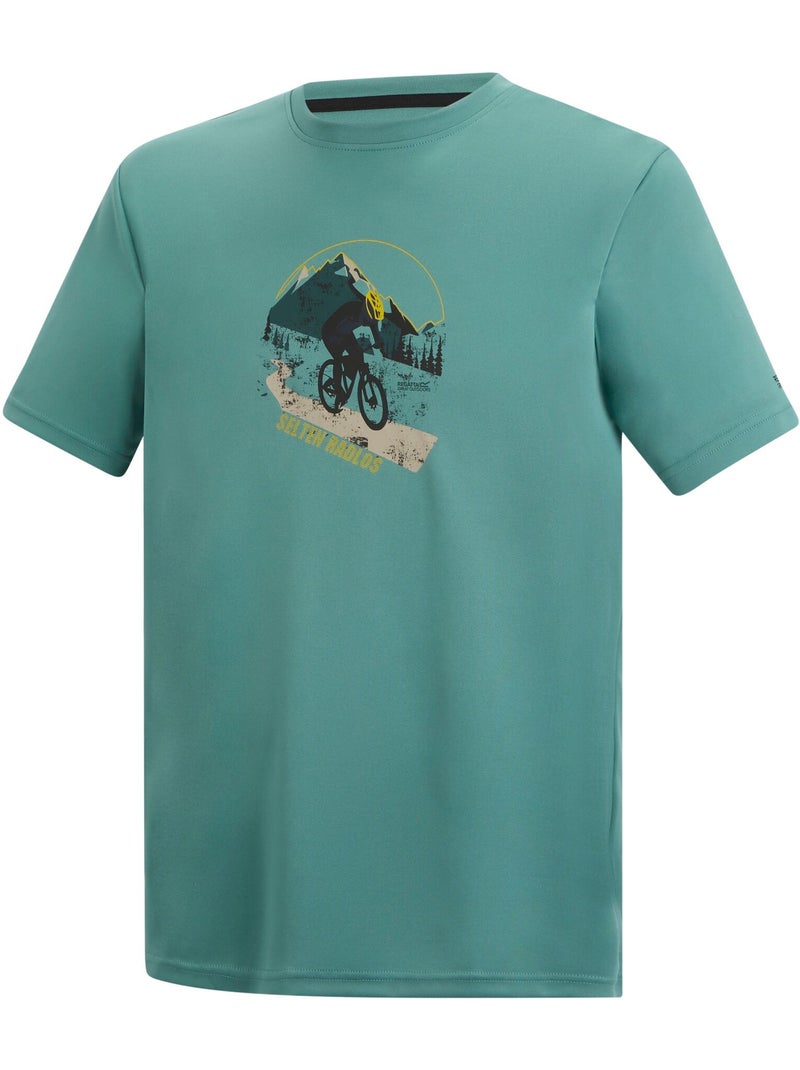 T-shirt manches courtes motif/style vtt fingal slogan - regatta Bleu turquoise - Kiabi