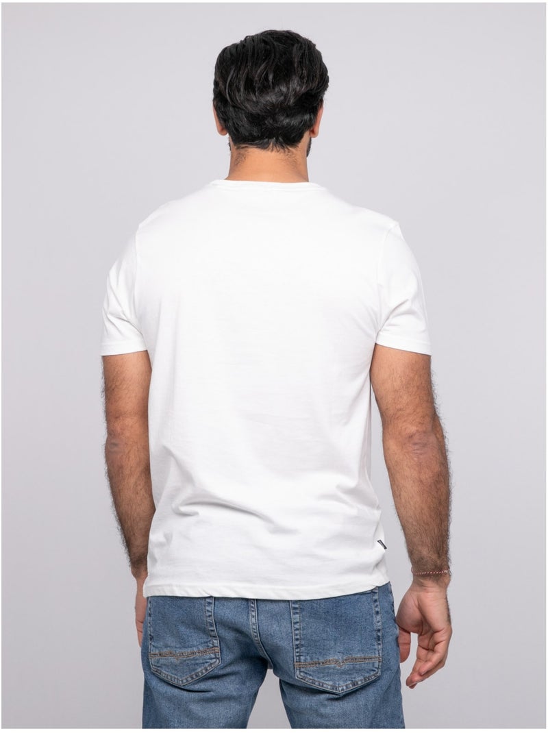 T-shirt manches courtes NALAGO Ecru - Kiabi