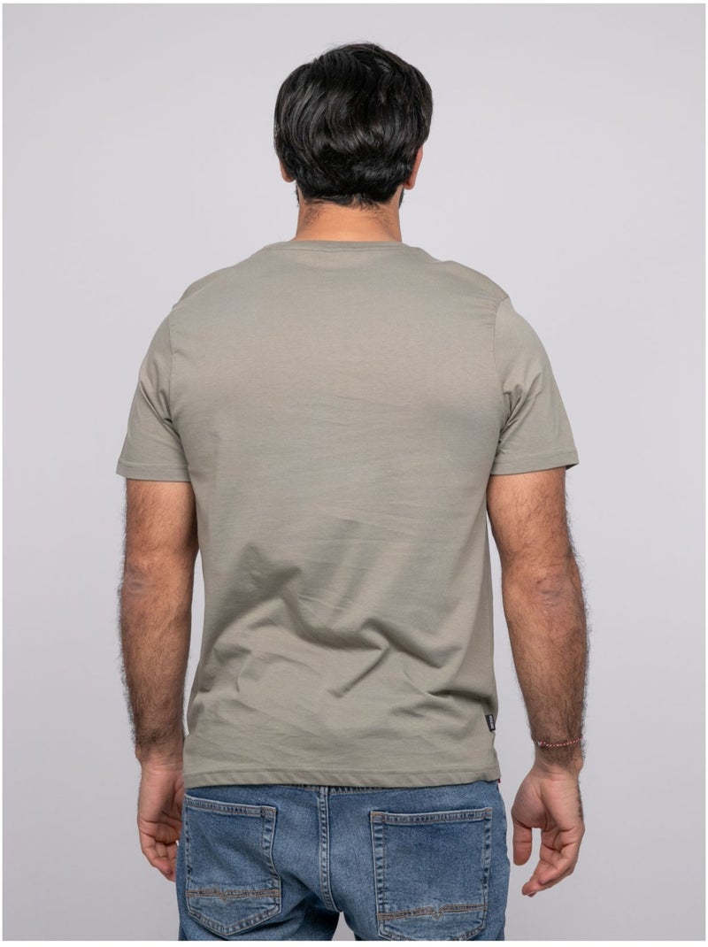 T-shirt manches courtes NALAGO Kaki - Kiabi