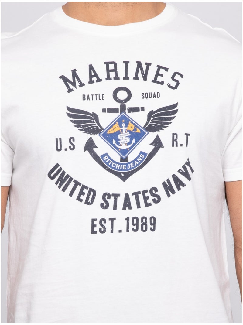 T-shirt manches courtes NALEMARK Ecru - Kiabi