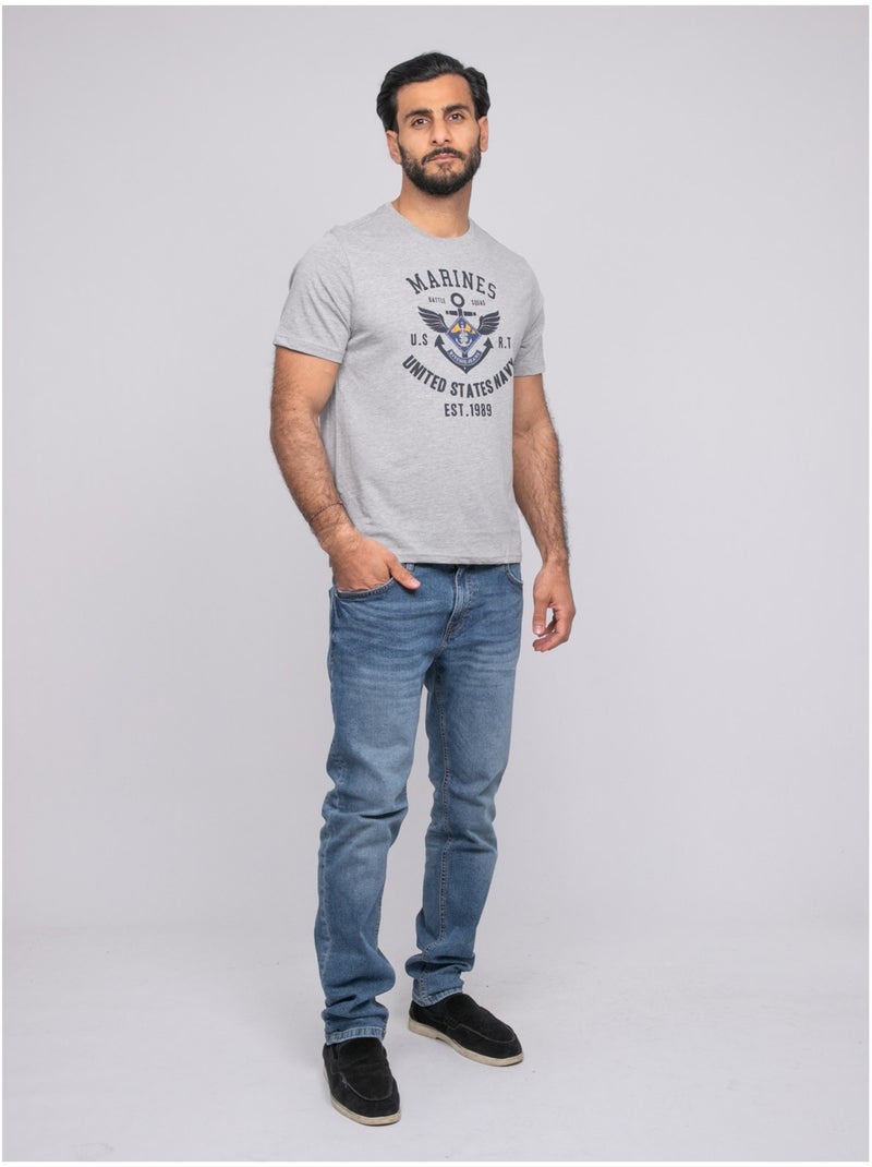 T-shirt manches courtes NALEMARK Gris - Kiabi
