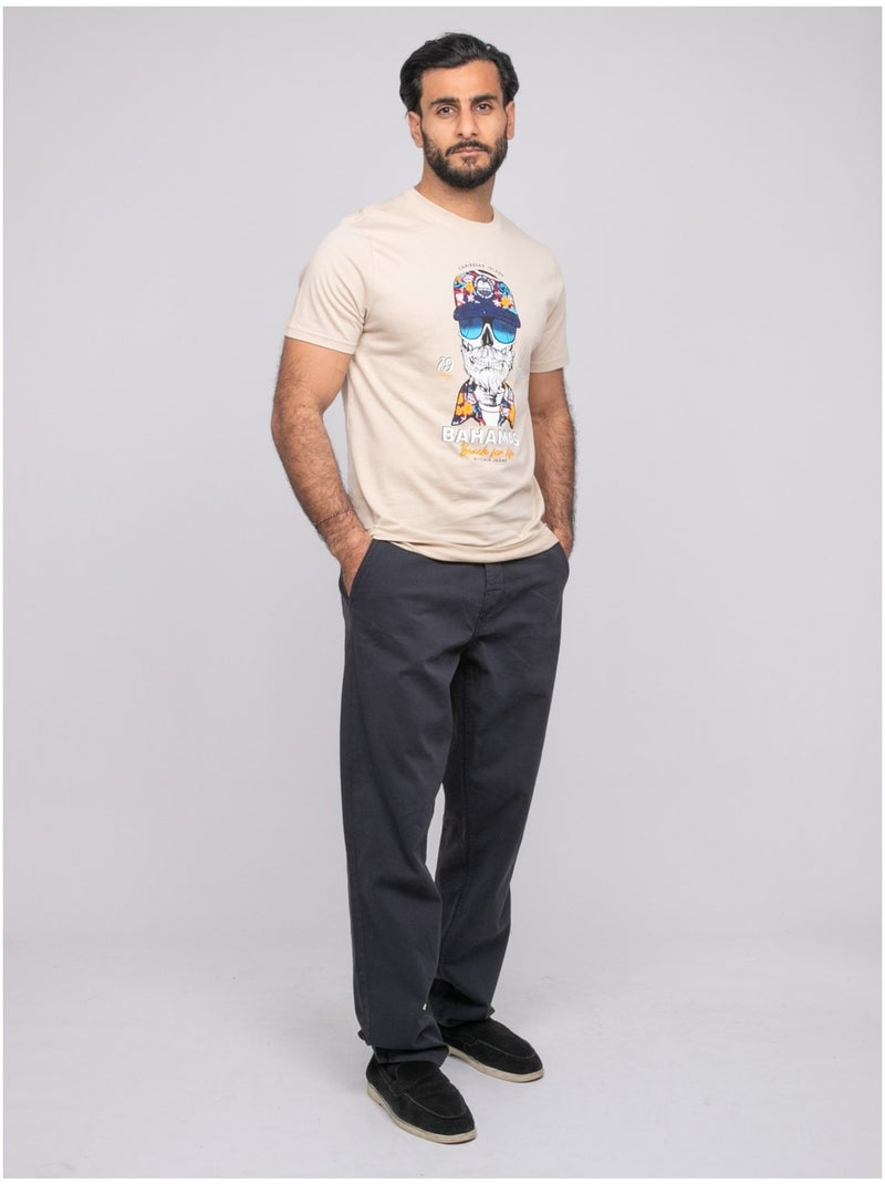 T-shirt manches courtes NANKA Beige - Kiabi