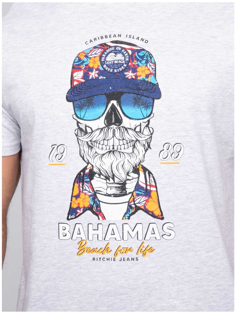 T-shirt manches courtes NANKA Ecru - Kiabi