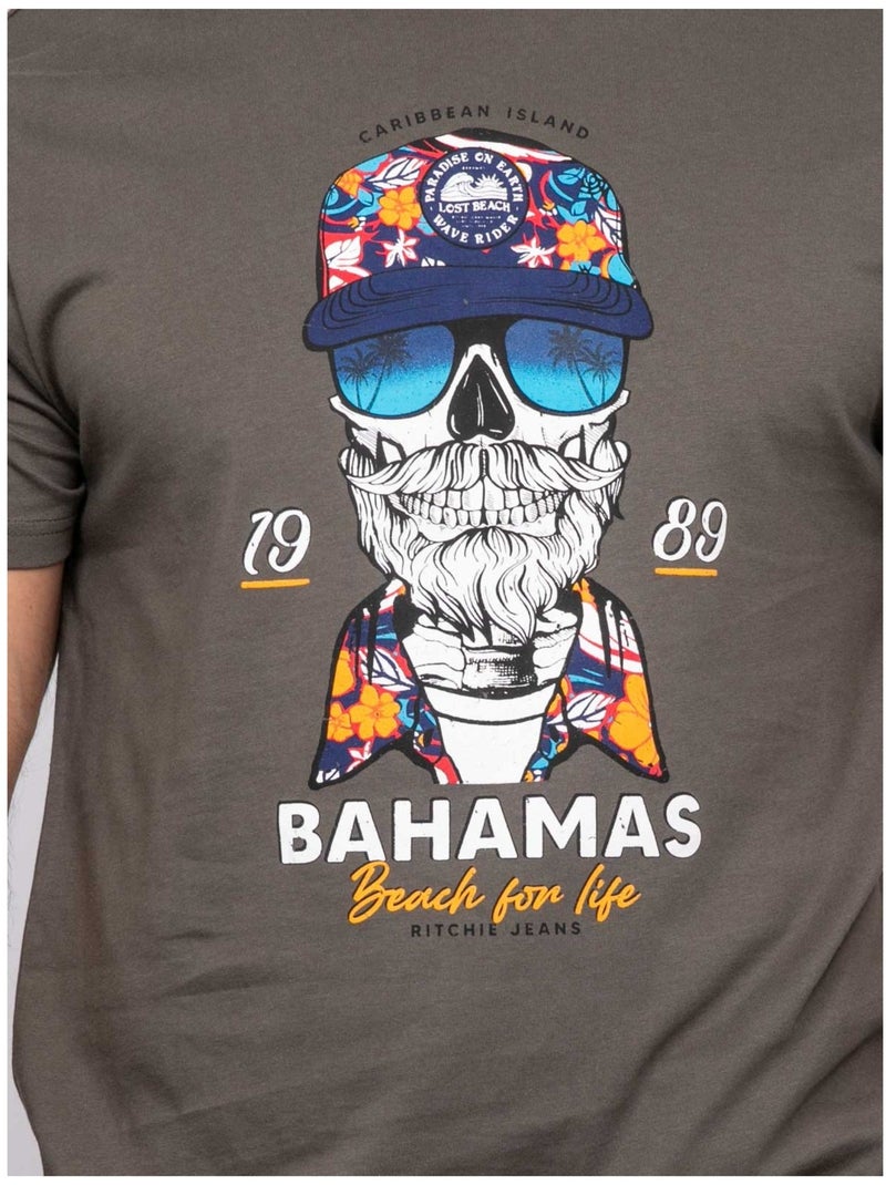 T-shirt manches courtes NANKA Kaki - Kiabi