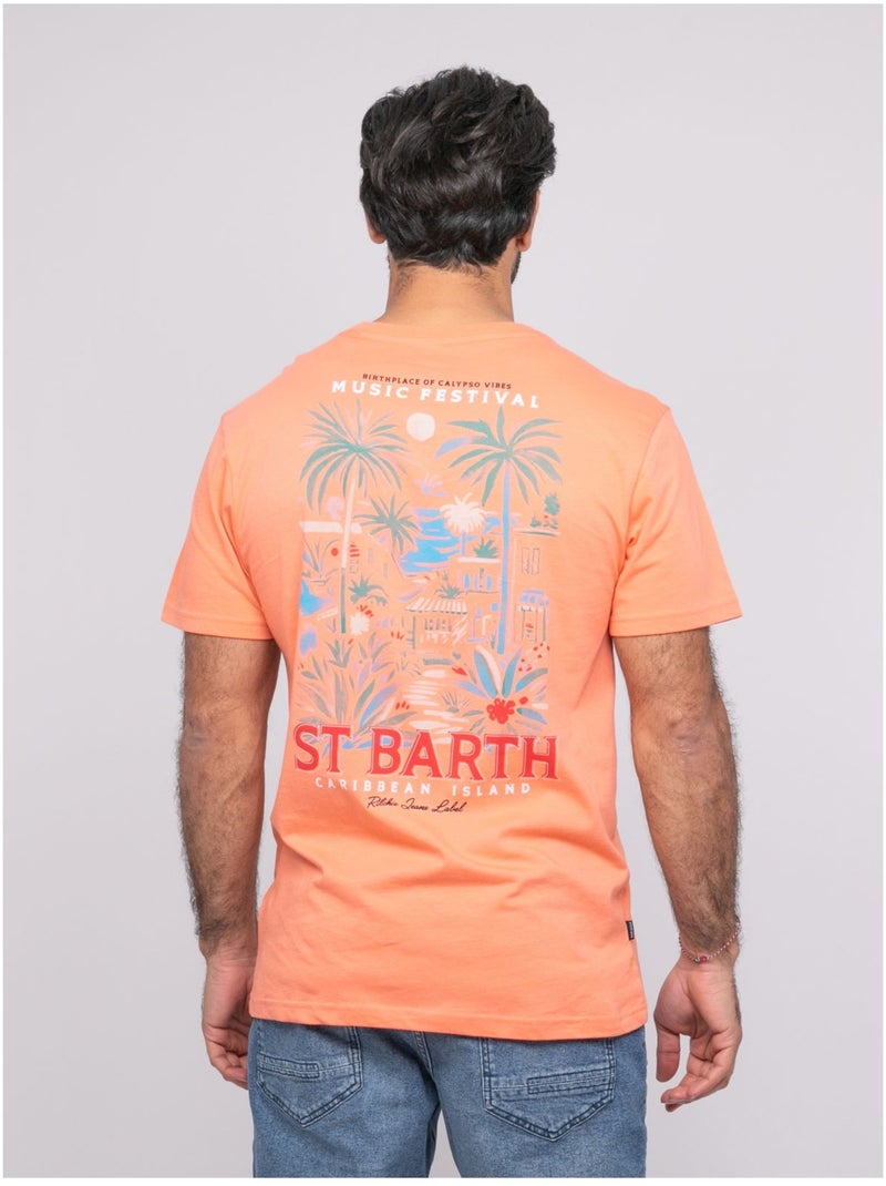 T-shirt manches courtes NIFRAMO Orange corail - Kiabi