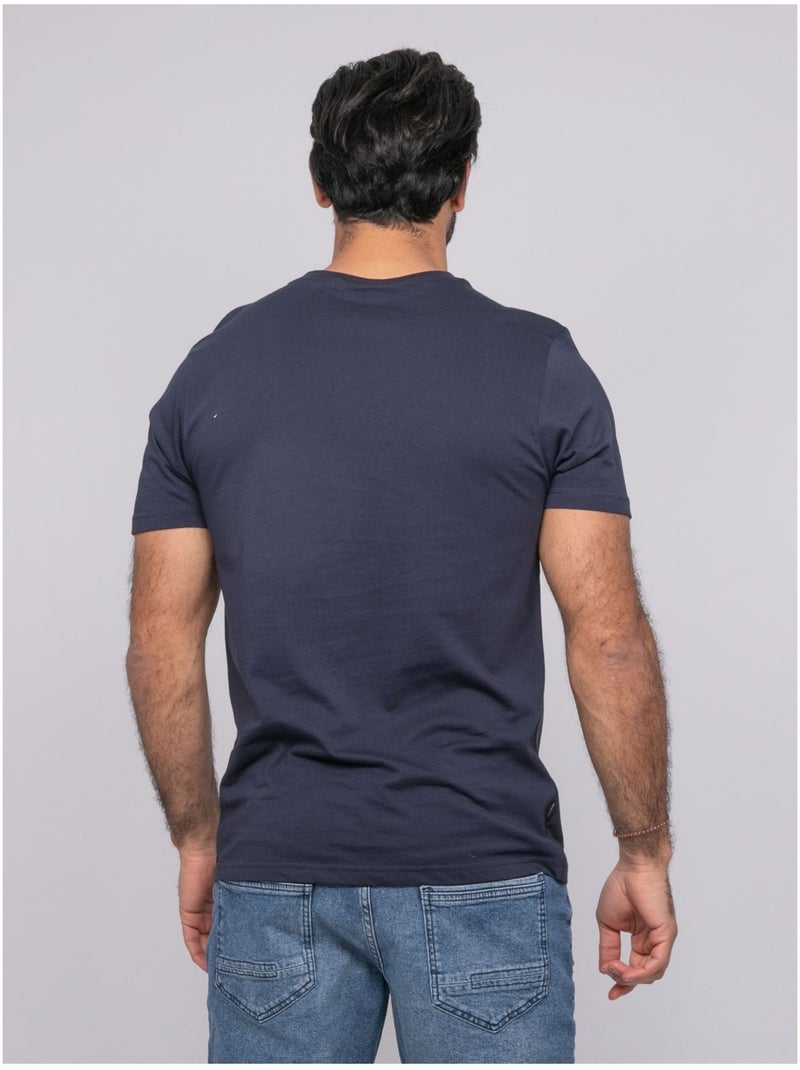 T-shirt manches courtes NIRDANUB Bleu marine - Kiabi