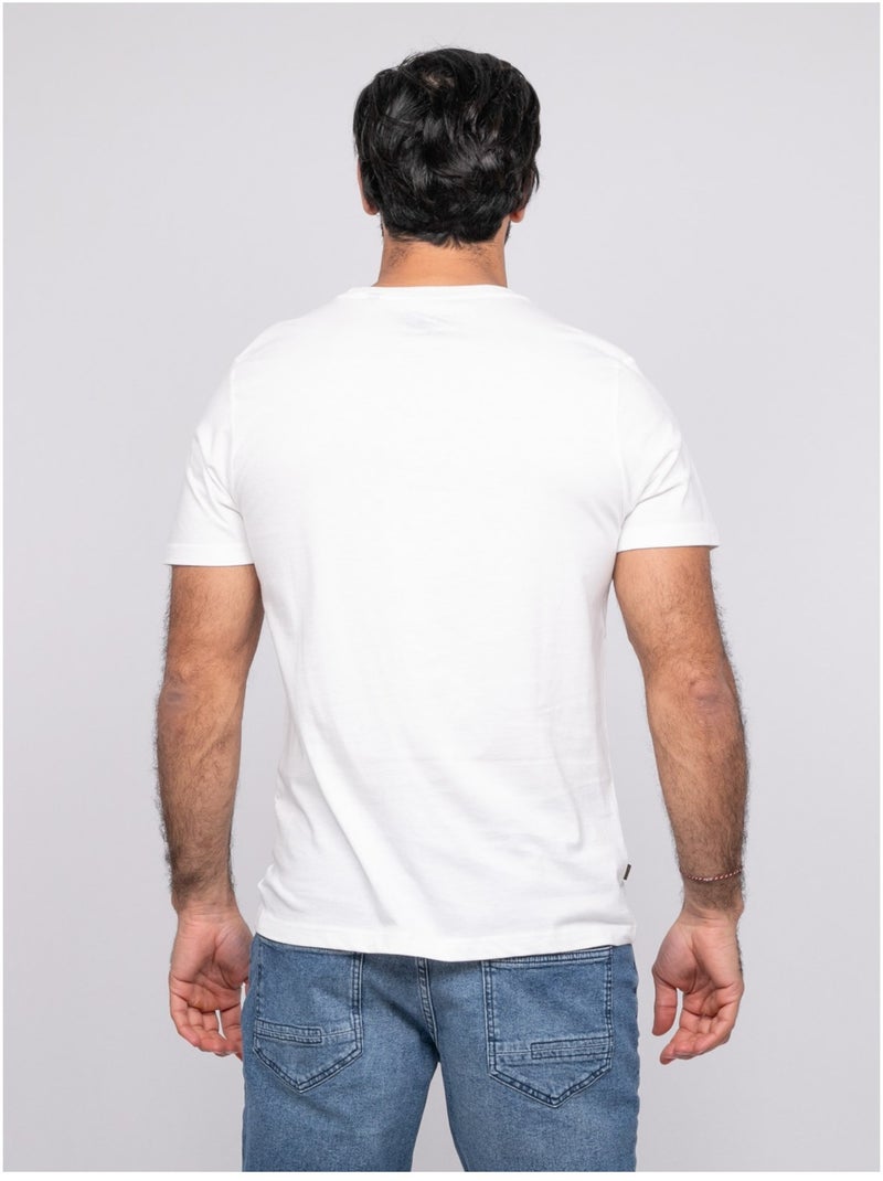 T-shirt manches courtes NIRDOMEL Ecru - Kiabi