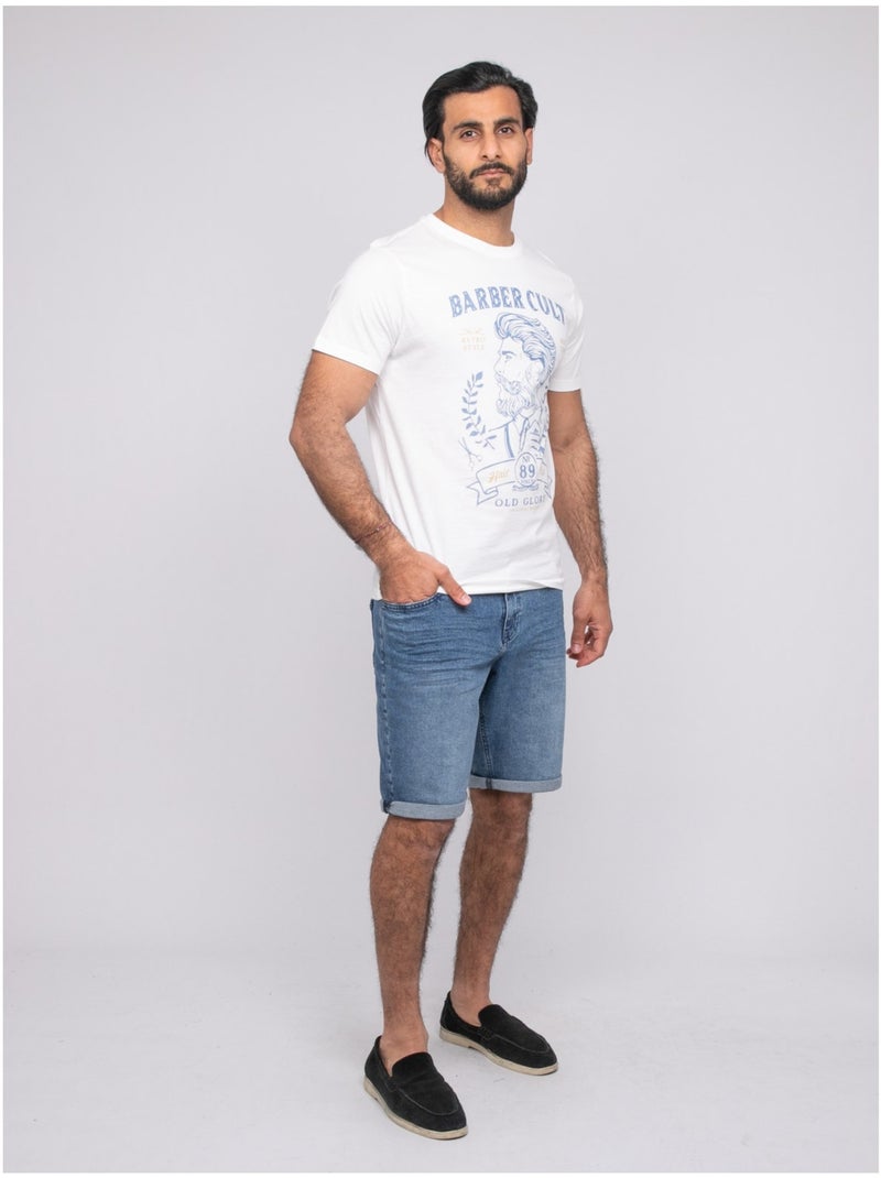 T-shirt manches courtes NIRDOMEL Ecru - Kiabi