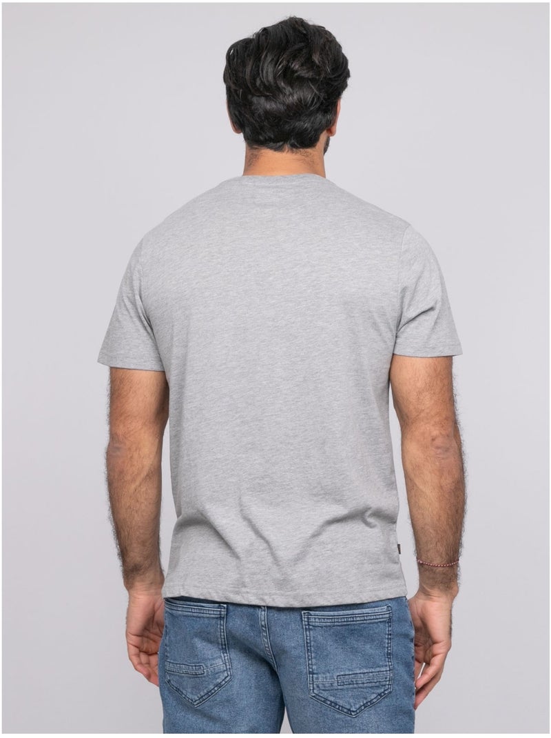 T-shirt manches courtes NIRDOMEL Gris chiné - Kiabi