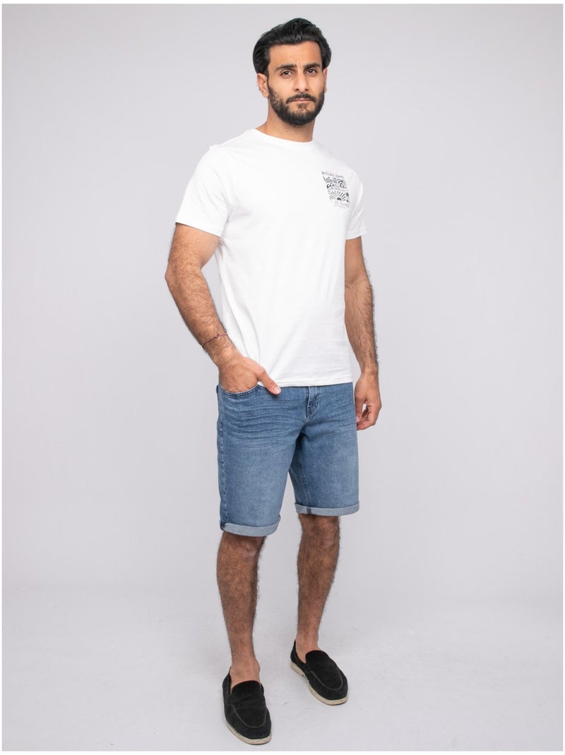 T-shirt manches courtes NITESTO Ecru - Kiabi