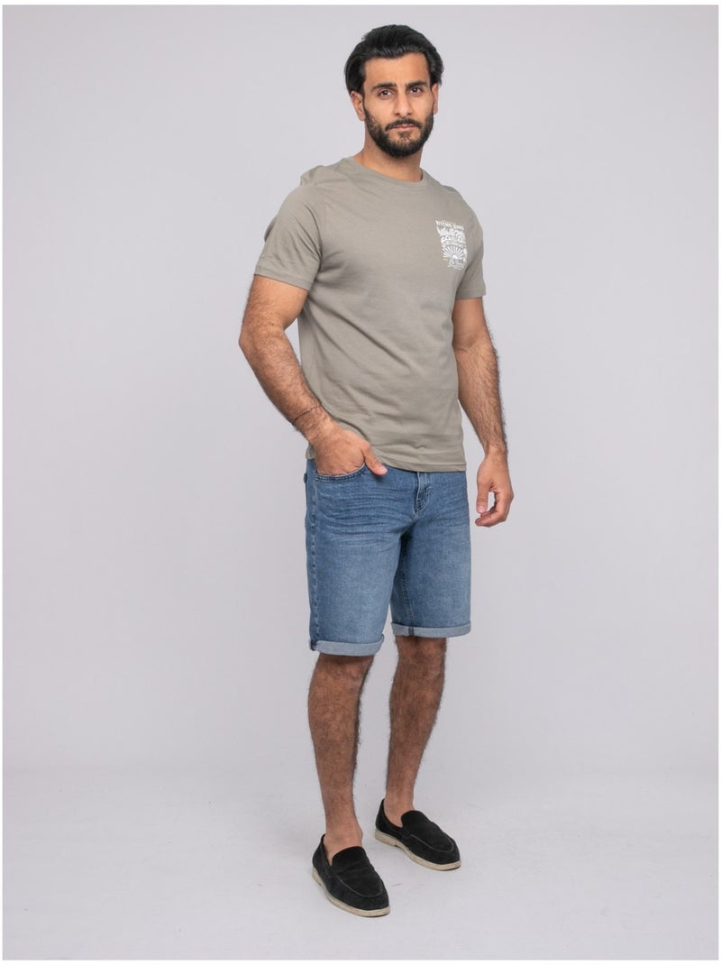 T-shirt manches courtes NITESTO Kaki - Kiabi