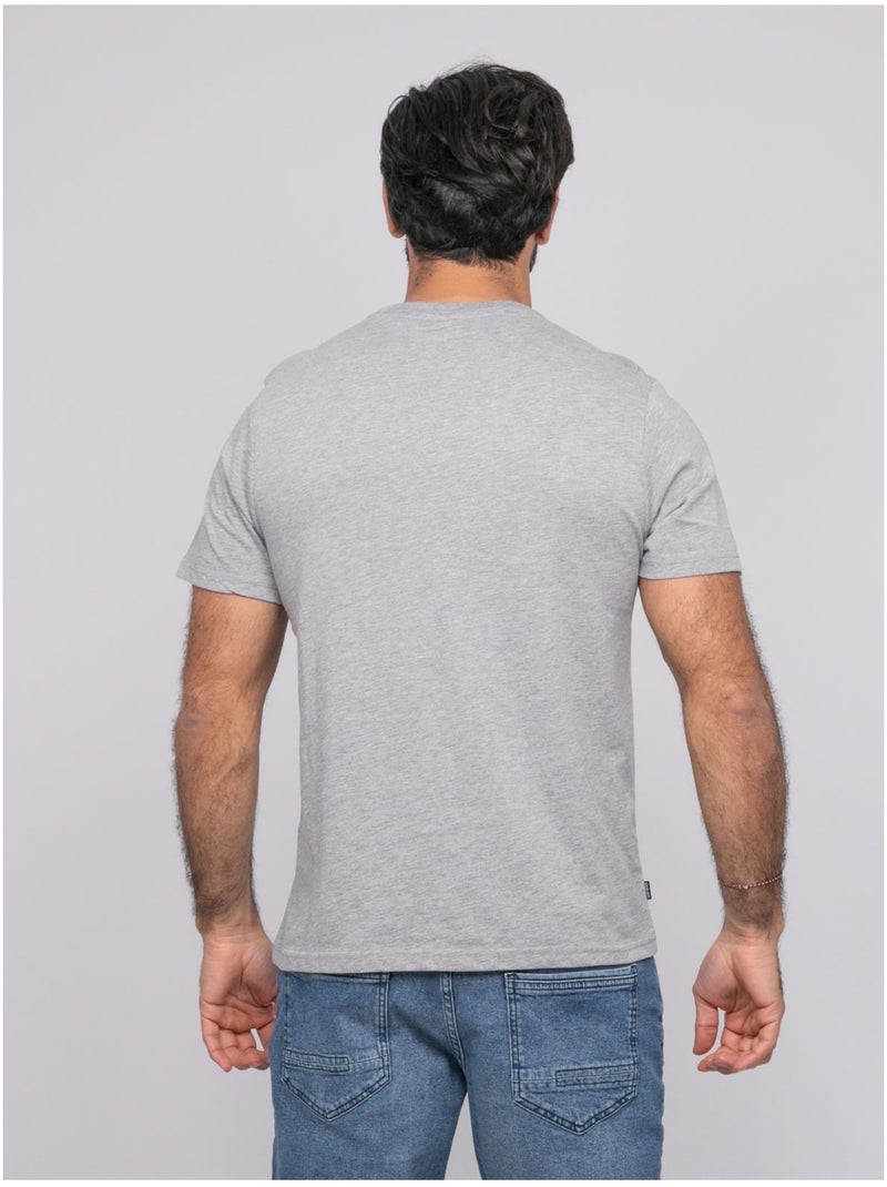 T-shirt manches courtes NITRACOL Gris chiné - Kiabi