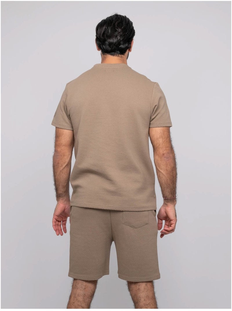 T-shirt manches courtes NITRETIS Beige - Kiabi