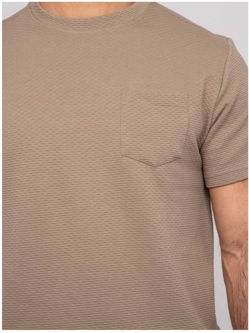 T-shirt manches courtes NITRETIS Beige - Kiabi