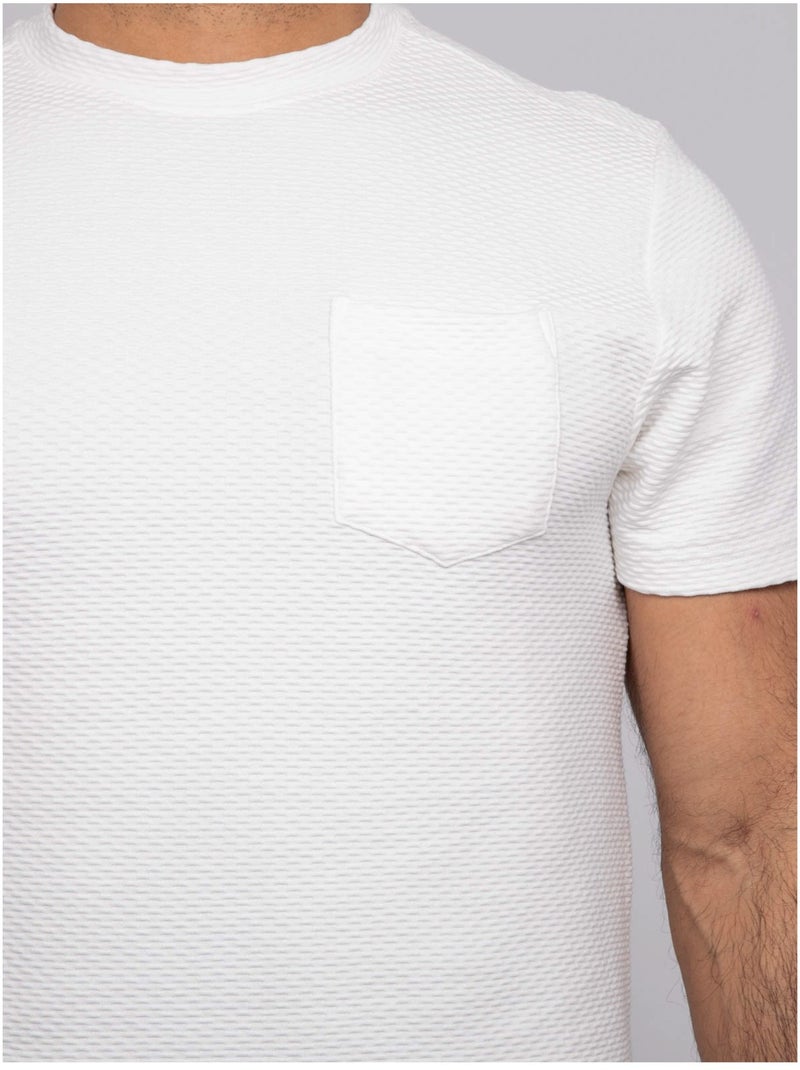 T-shirt manches courtes NITRETIS Ecru - Kiabi