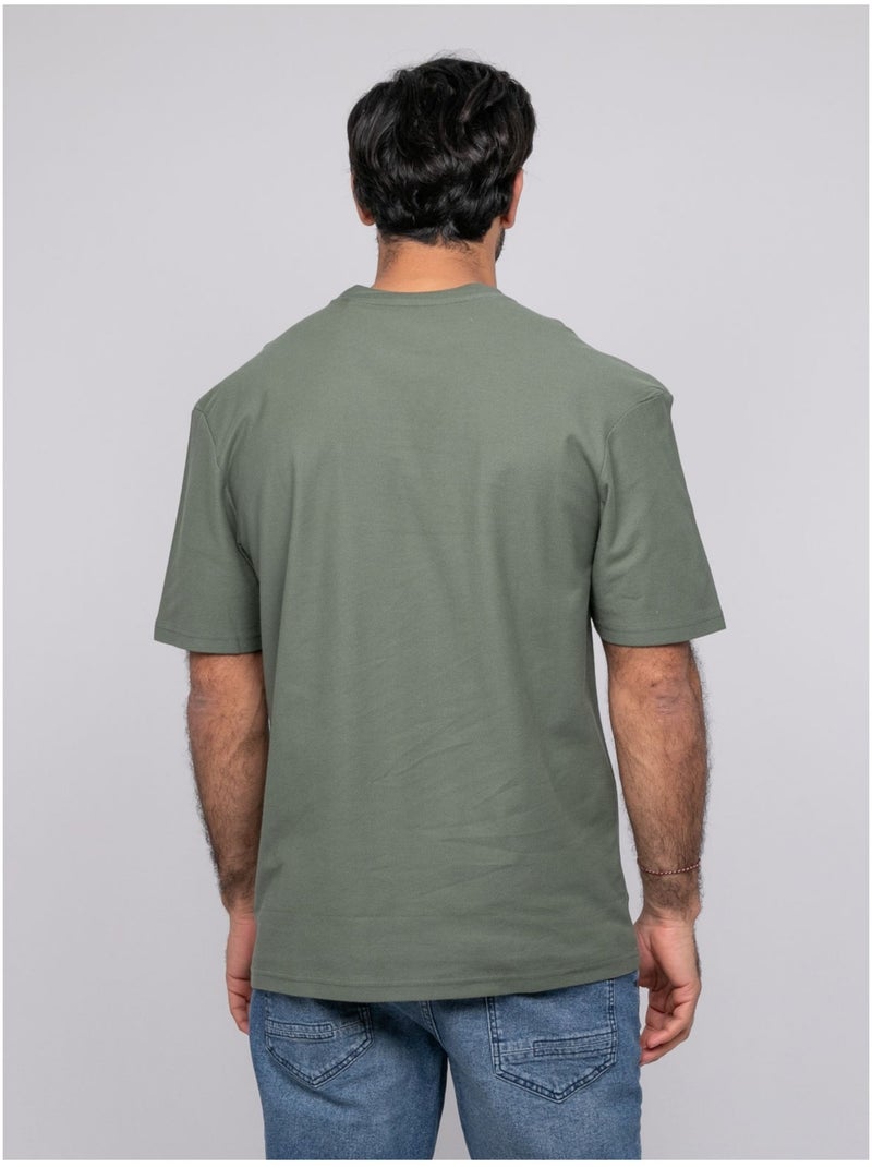T-shirt manches courtes NOLARO Kaki - Kiabi
