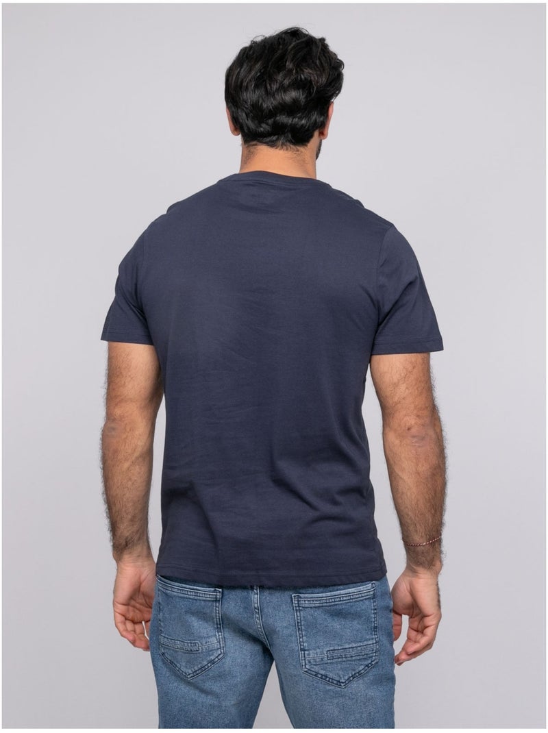 T-shirt manches courtes NOLERIC Bleu marine - Kiabi