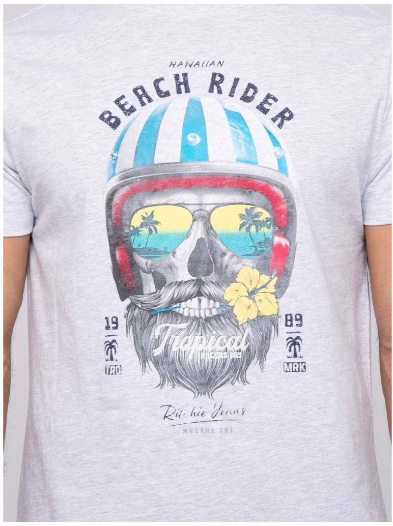 T-shirt manches courtes NOLERIC Ecru - Kiabi