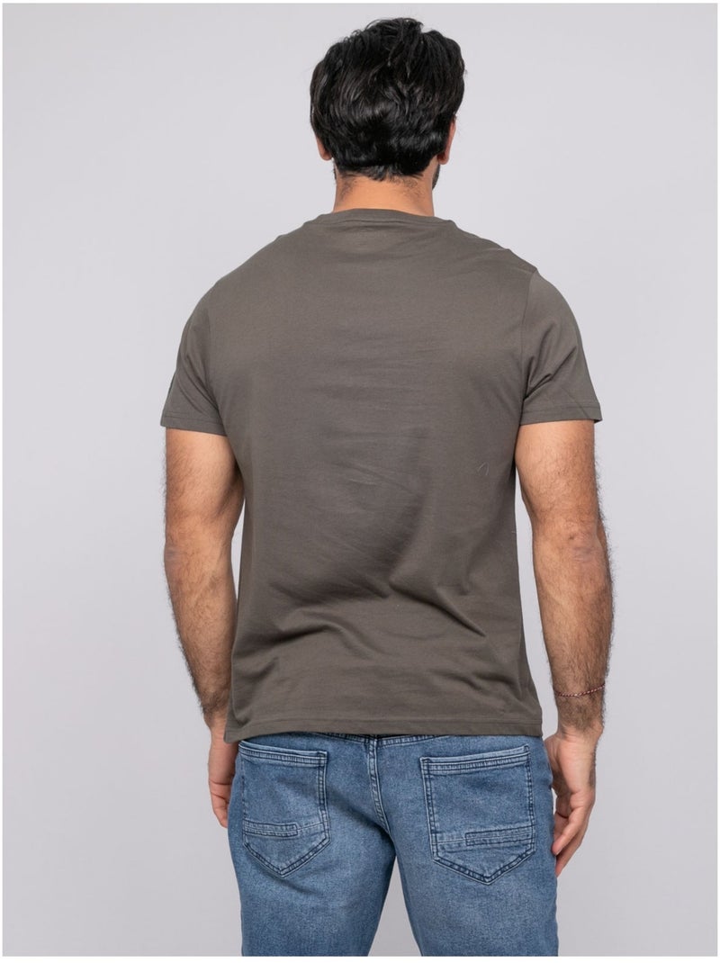 T-shirt manches courtes NOLERIC Kaki - Kiabi