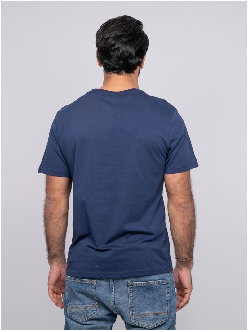 T-shirt manches courtes NOMOTOU Bleu marine - Kiabi