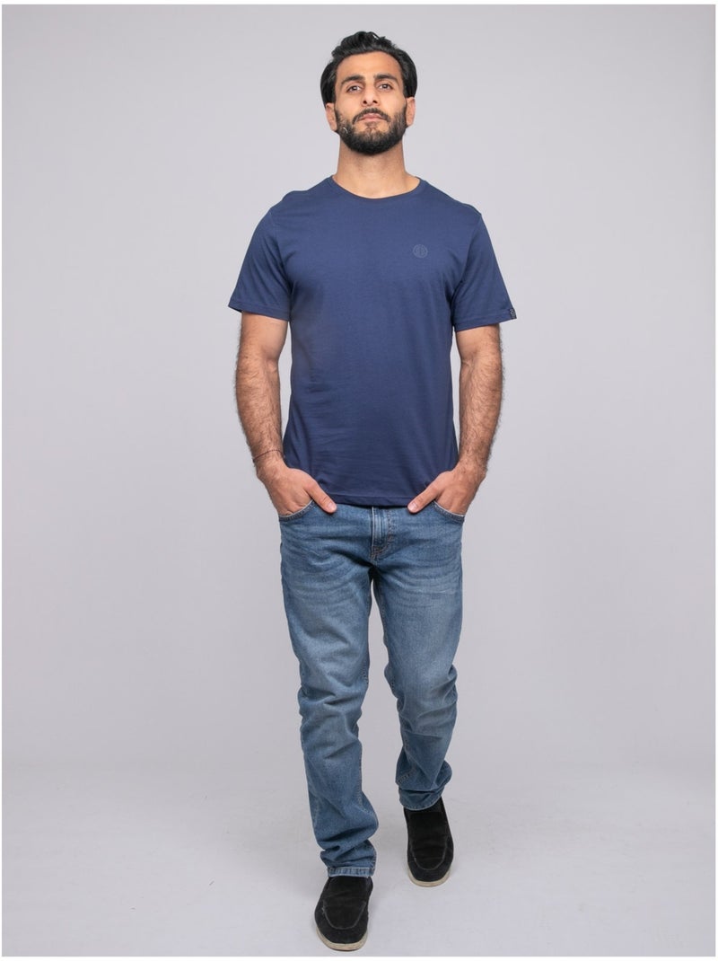 T-shirt manches courtes NOMOTOU Bleu marine - Kiabi