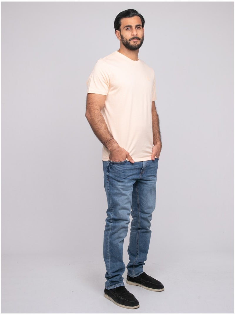 T-shirt manches courtes NOMOTOU Orange corail - Kiabi