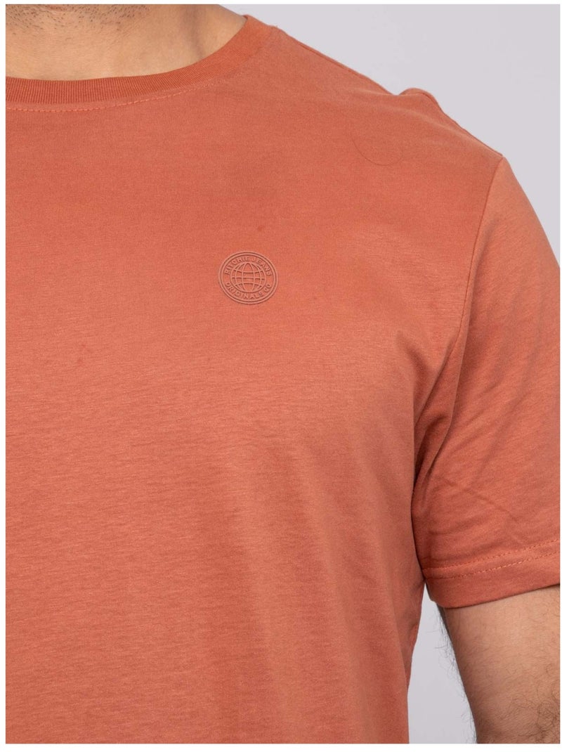 T-shirt manches courtes NOMOTOU Rouge brique - Kiabi