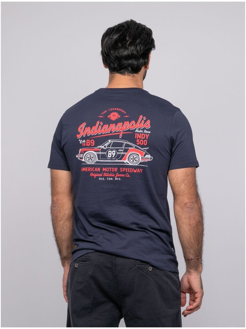 T-shirt manches courtes NORUTEXO Bleu marine - Kiabi