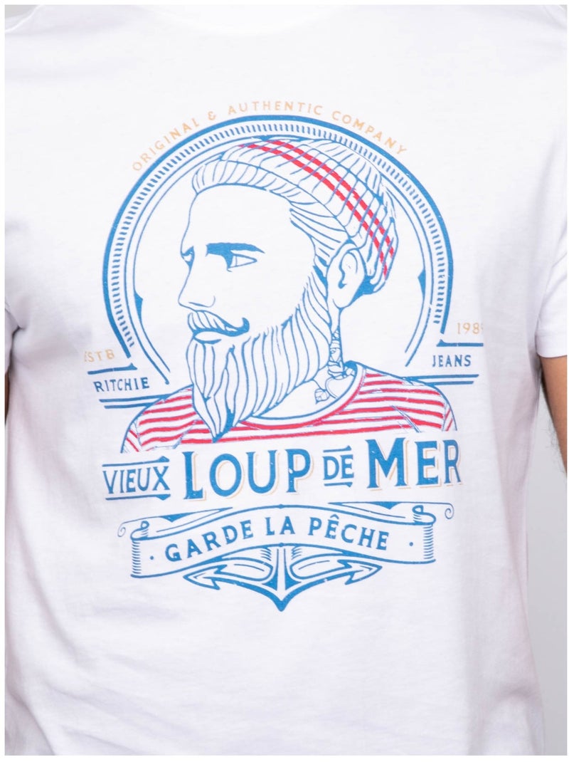 T-shirt manches courtes NOTWIST Blanc - Kiabi