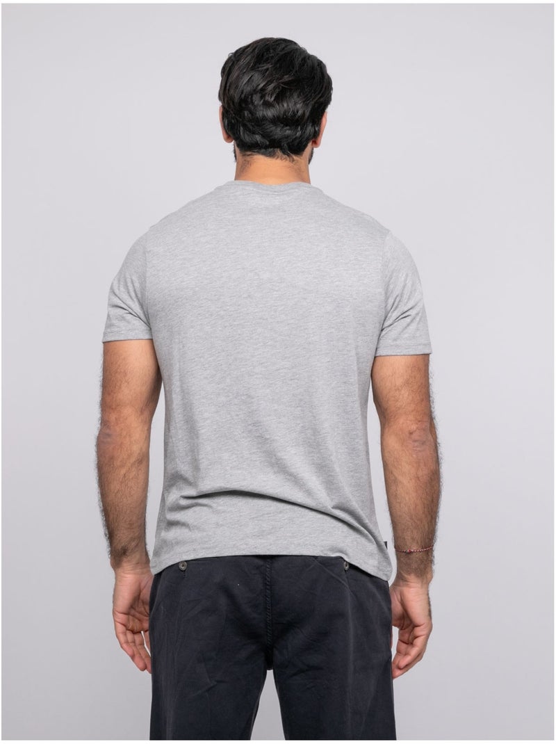 T-shirt manches courtes NOTWIST Gris chiné - Kiabi