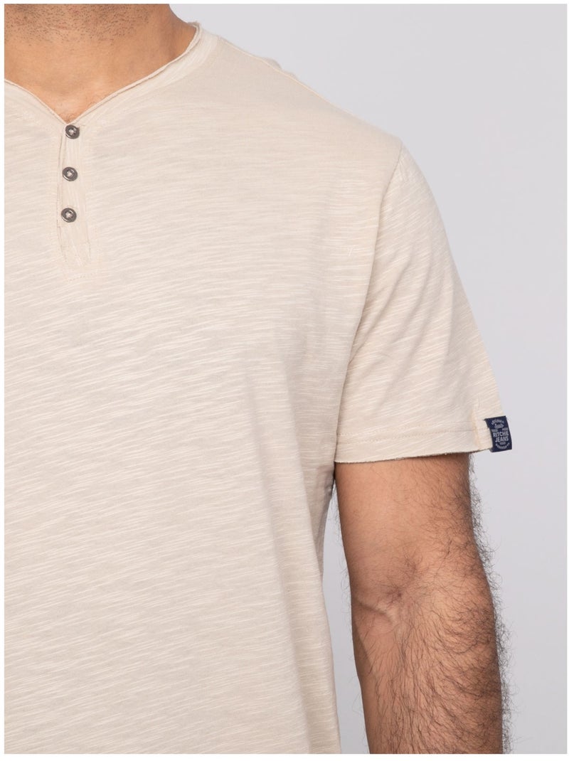 T-shirt manches courtes NOUTIPEX Beige - Kiabi