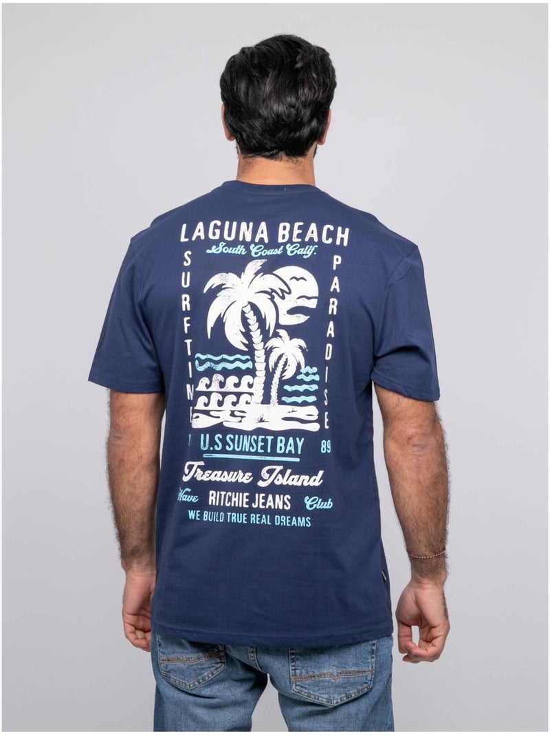 T-shirt manches courtes oversize NURBOLO Bleu - Kiabi