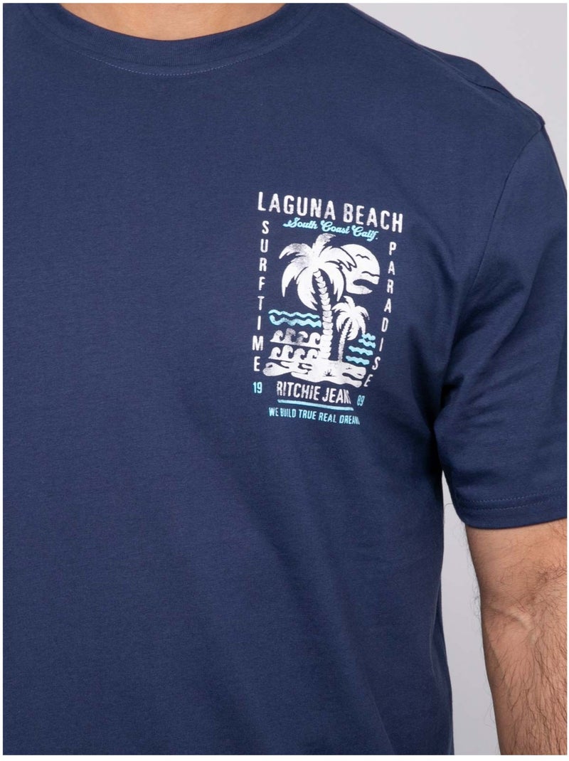 T-shirt manches courtes oversize NURBOLO Bleu - Kiabi