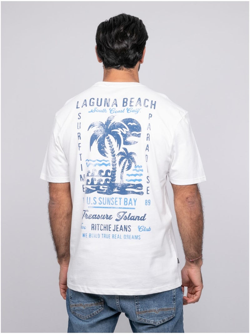 T-shirt manches courtes oversize NURBOLO Ecru - Kiabi