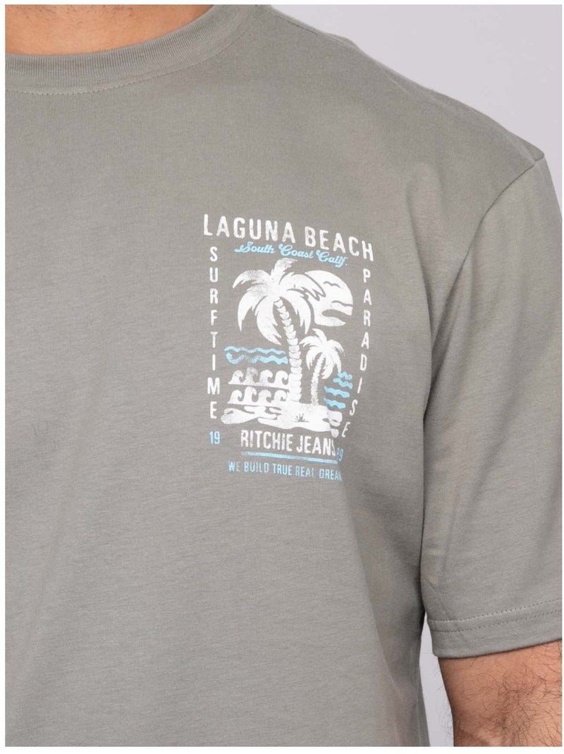 T-shirt manches courtes oversize NURBOLO Kaki - Kiabi