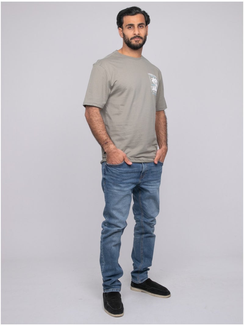 T-shirt manches courtes oversize NURBOLO Kaki - Kiabi