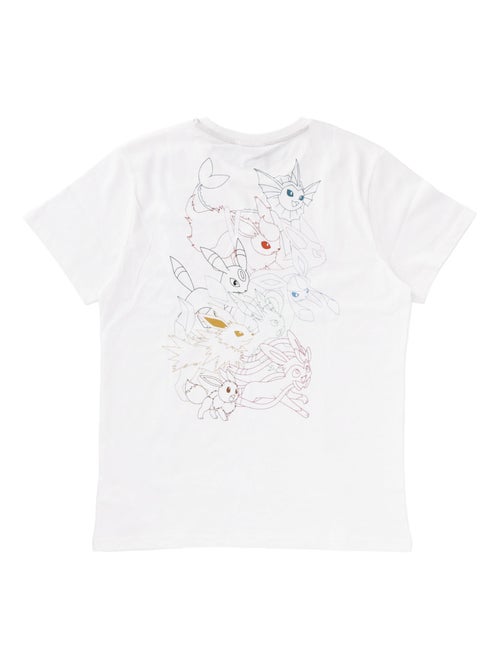 T-shirt manches courtes Pokémon Evoli imprimé dos coloré évolutions prismatiques - 100% Coton - Kiabi