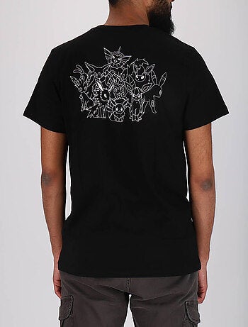 T-shirt manches courtes Pokémon Evoli imprimé dos évolutions prismatiques - 100% Coton